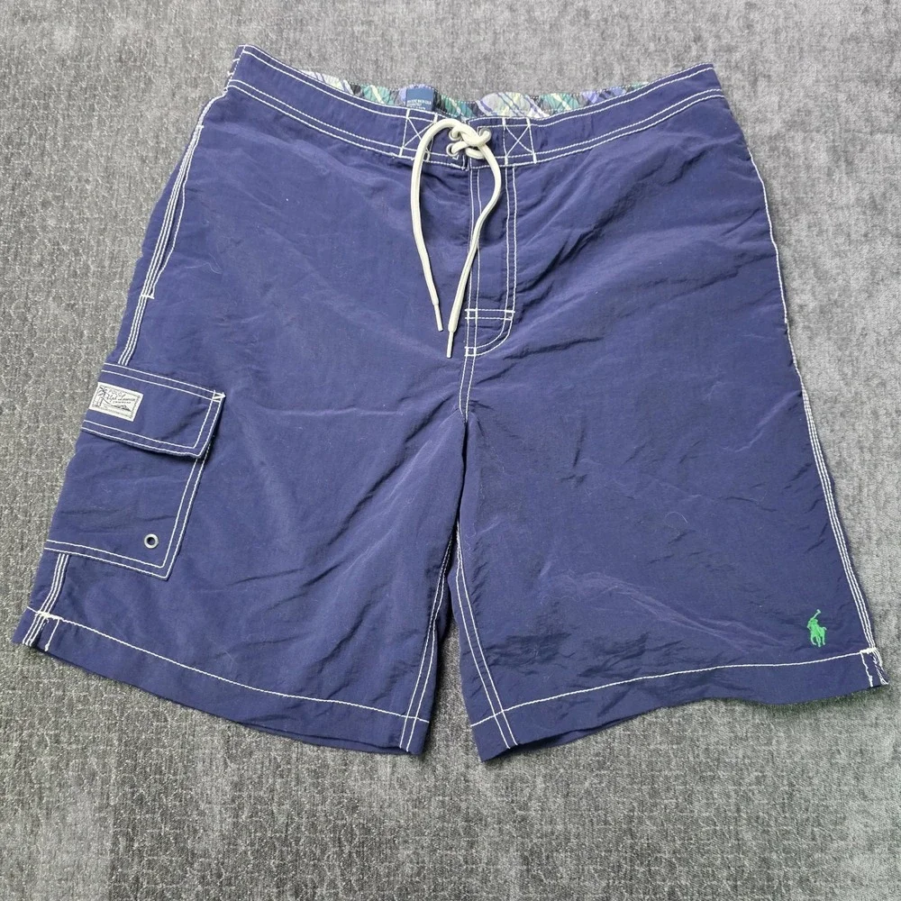 Polo Ralph Lauren Swimming Trunks Mens Medium Navy Blue 9